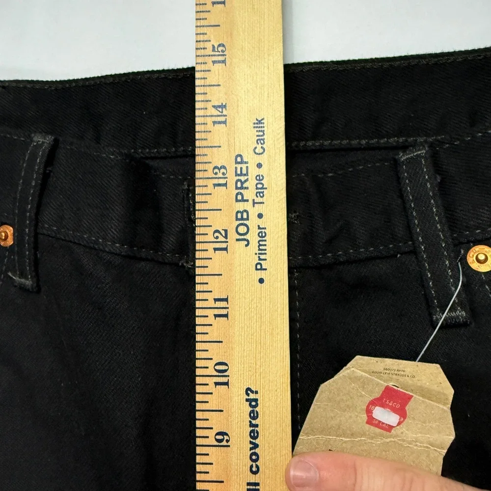 Levis 501 Original Mens Jeans Black Button Fly Denim NWT $59.50 Fits 38x27